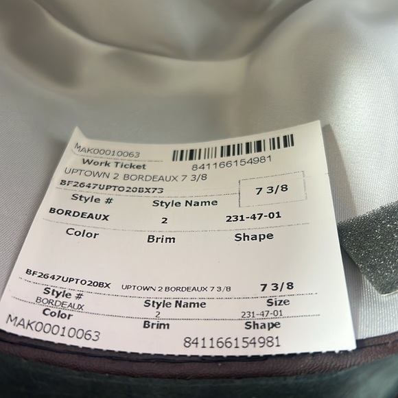 Biltmore hat burgundy - Picture 6 of 9